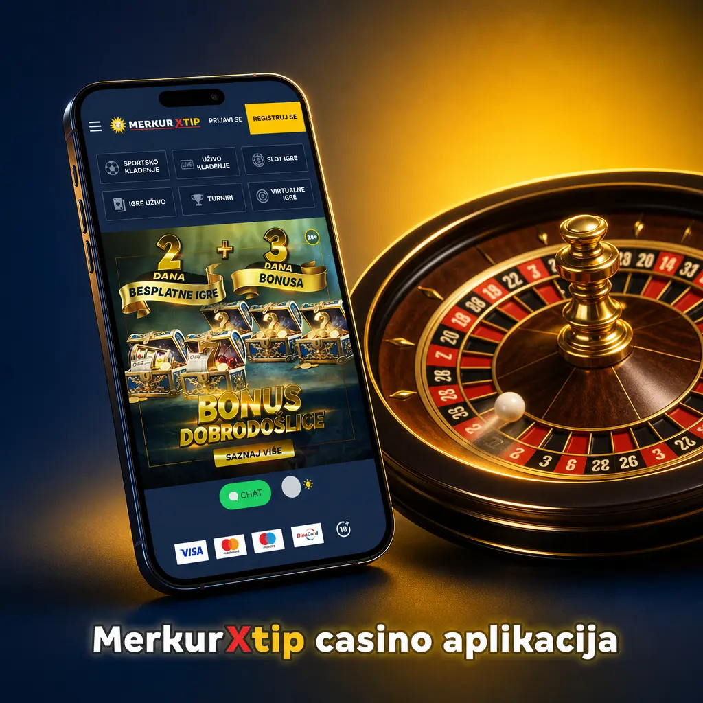 MerkurXtip casino aplikacija sa slot igrama, live casino ponudom i bonusima na ruletu, blackjacku i baccaratu